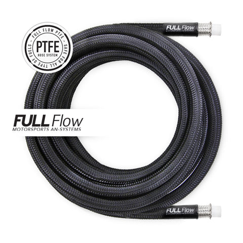 Black Nylon PTFE Braided Fuel Hose AN-12, Length 6m