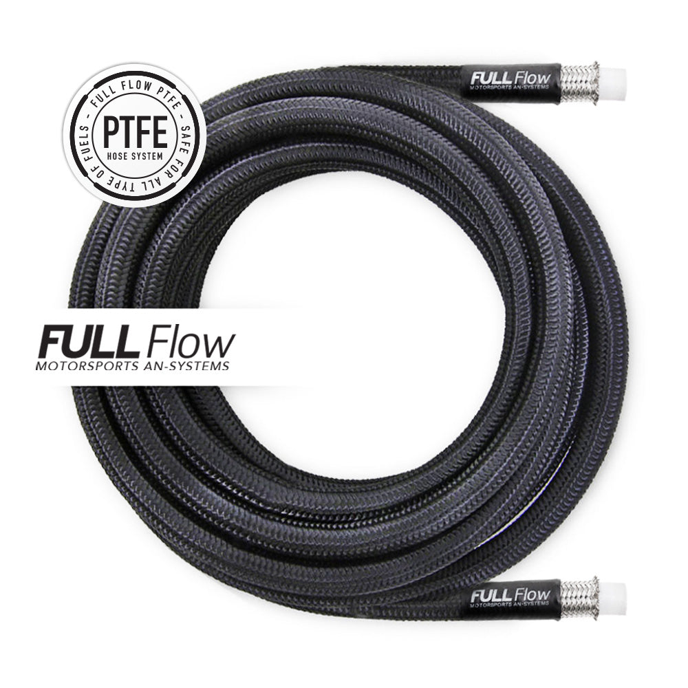 Black Nylon PTFE Braided Fuel Hose AN-8, Length 6m