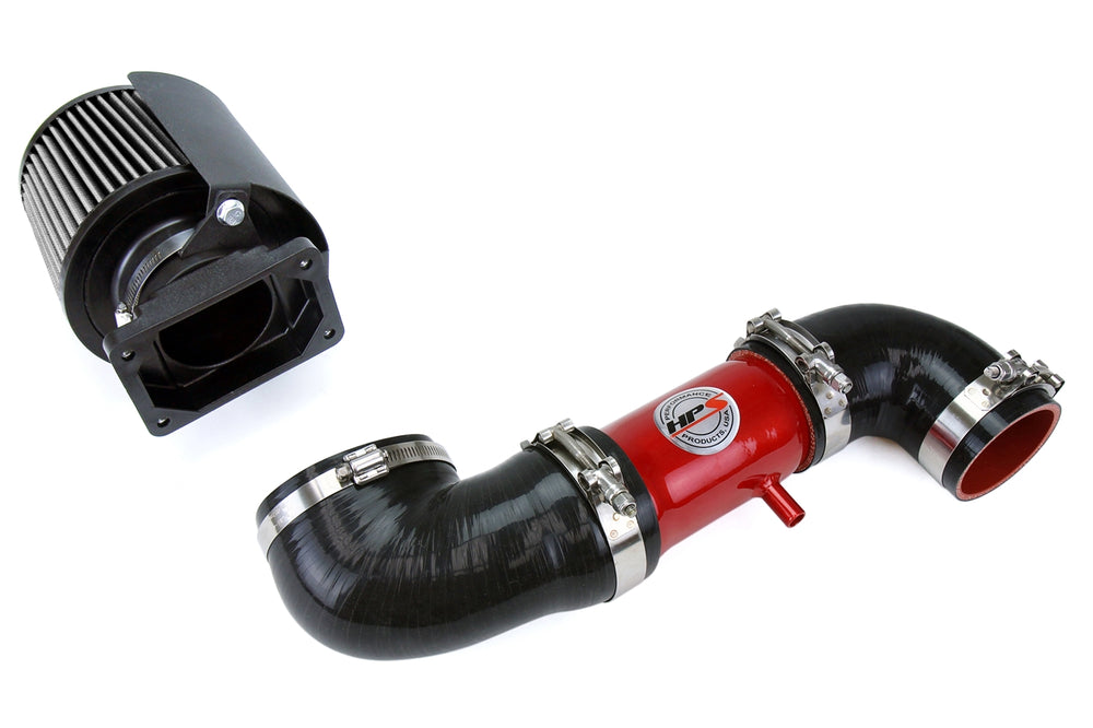 HPS Performance Air Intake Kit with Heat Shield Red 827-151R