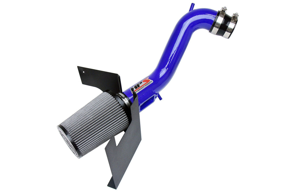 HPS Performance Air Intake Kit with Heat Shield Blue 827-200BL