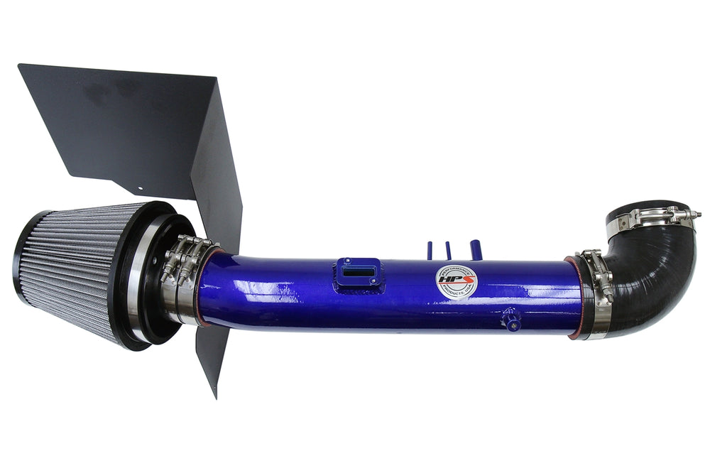 HPS Performance Air Intake Kit with Heat Shield Blue 827-523BL