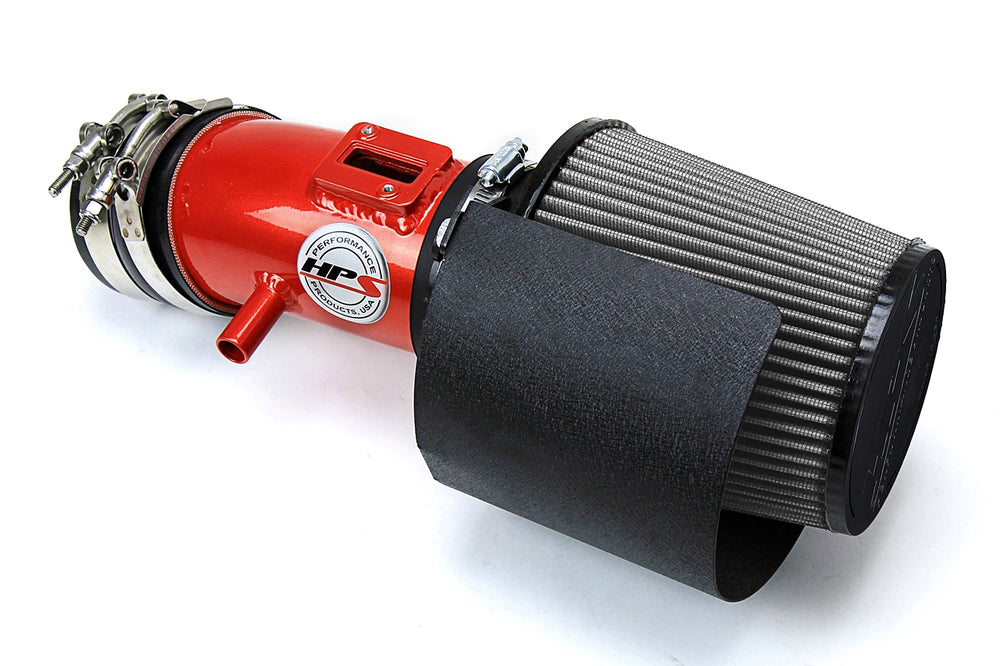 HPS Performance Air Intake Kit with Heat Shield Red 827-533R