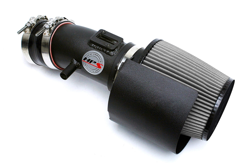 HPS Performance Air Intake Kit with Heat Shield Black 827-533WB