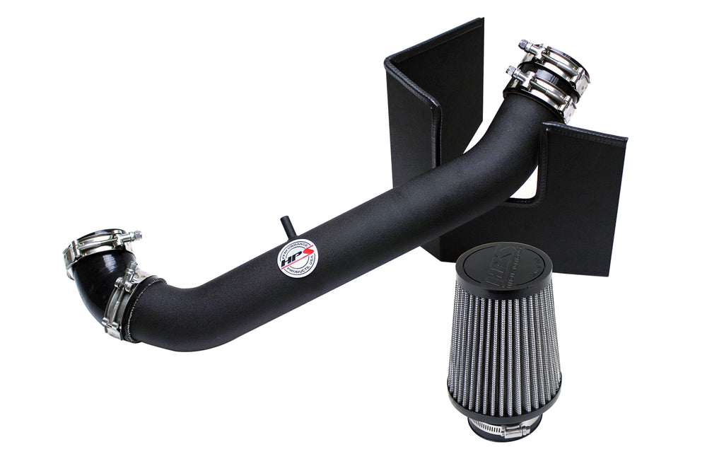 HPS Performance Air Intake Kit with Heat Shield Black 827-537WB