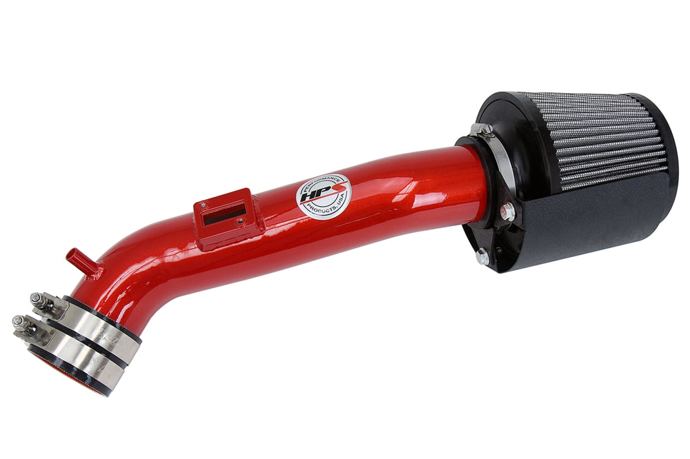 HPS Performance Air Intake Kit with Heat Shield Red 827-555R