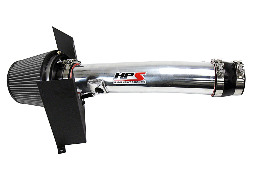 HPS Performance Air Intake Kit with Heat Shield Polished 827-583P