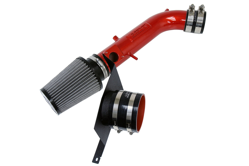 HPS Performance Air Intake Kit with Heat Shield Red 827-590R