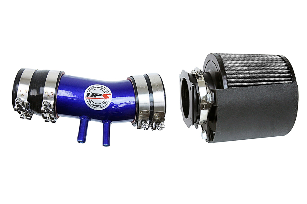 HPS Performance Air Intake Kit with Heat Shield Blue 827-604BL
