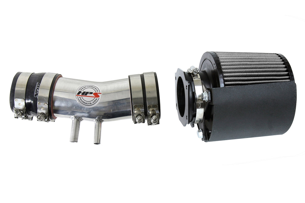 HPS Performance Air Intake Kit with Heat Shield Polished 827-604P