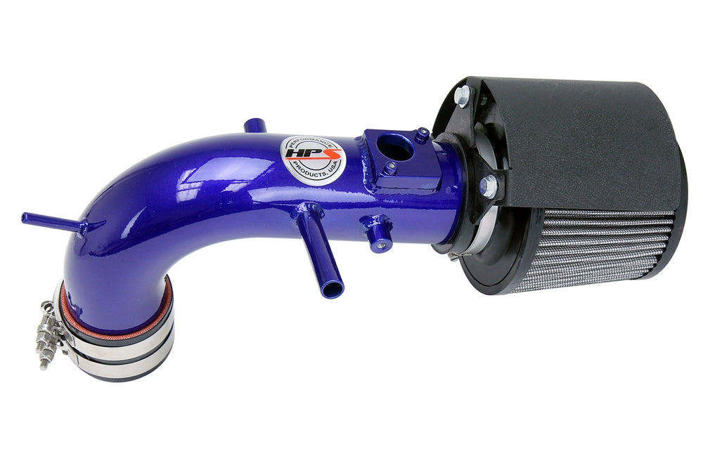 HPS Performance Air Intake Kit with Heat Shield Blue 827-612BL