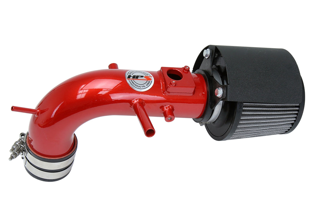 HPS Performance Air Intake Kit with Heat Shield Red 827-612R