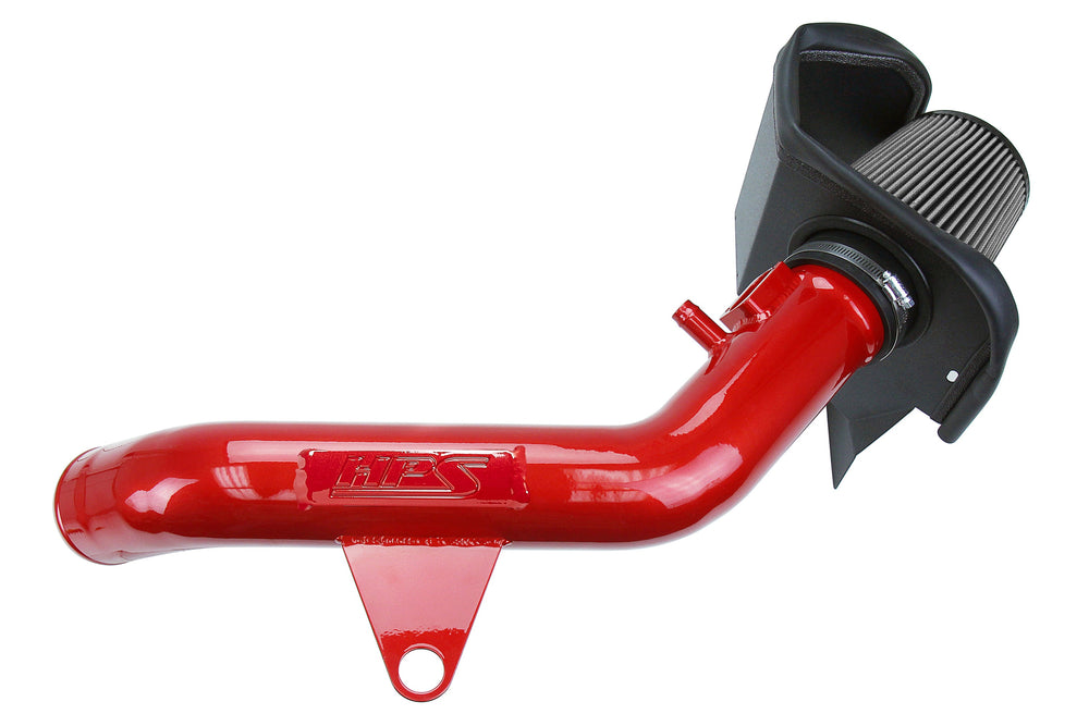 HPS Performance Air Intake Kit with Heat Shield Red 827-625R
