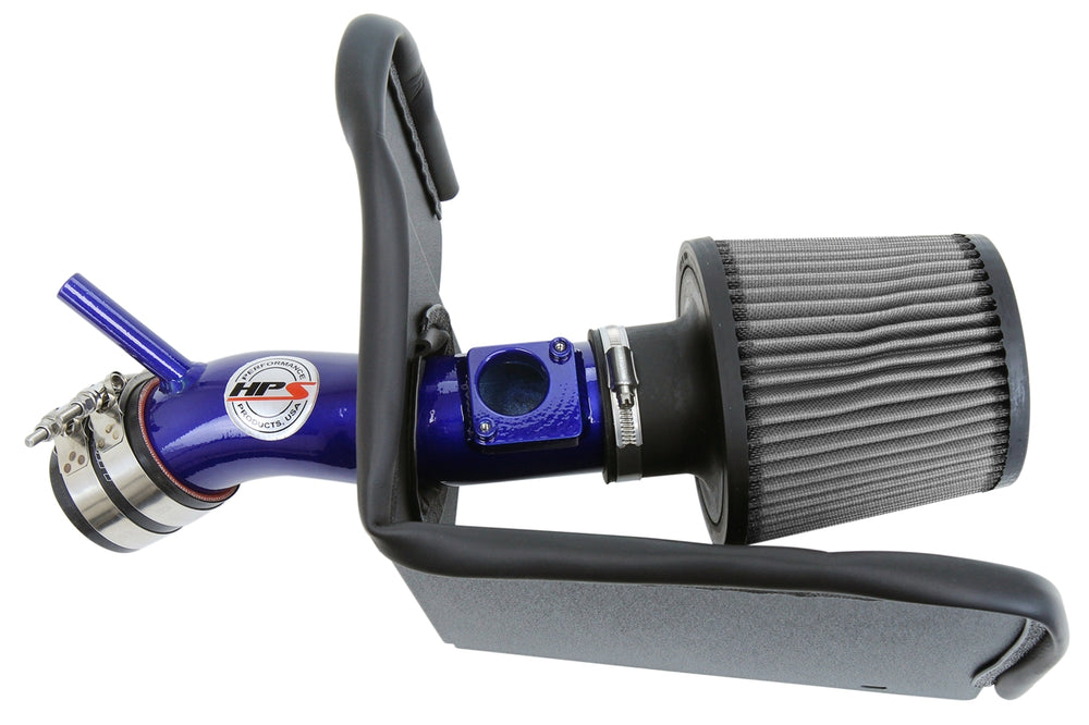 HPS Performance Air Intake Kit with Heat Shield Blue 827-631BL
