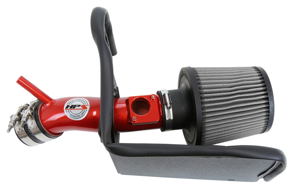 HPS Performance Air Intake Kit with Heat Shield Red 827-631R