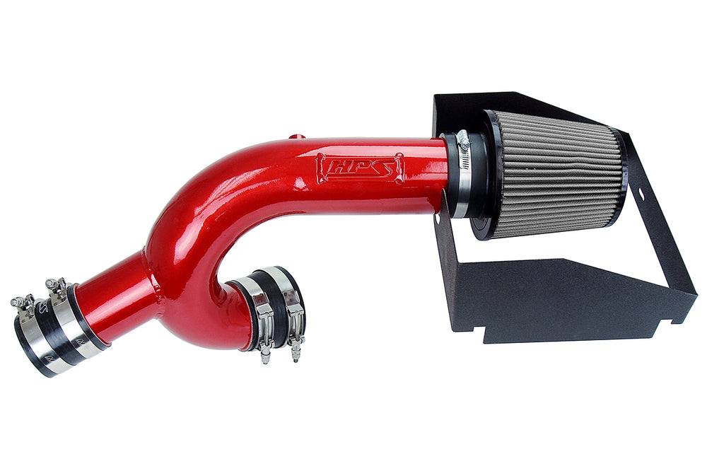 HPS Performance Air Intake Kit with Heat Shield Red 827-634R