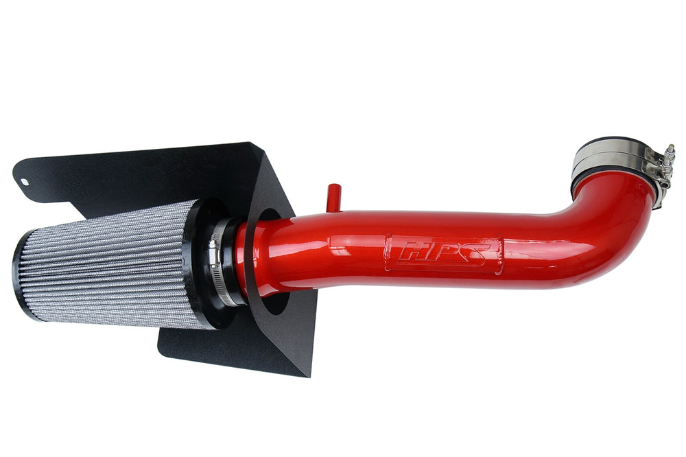 HPS Performance Air Intake Kit with Heat Shield Red 827-664R
