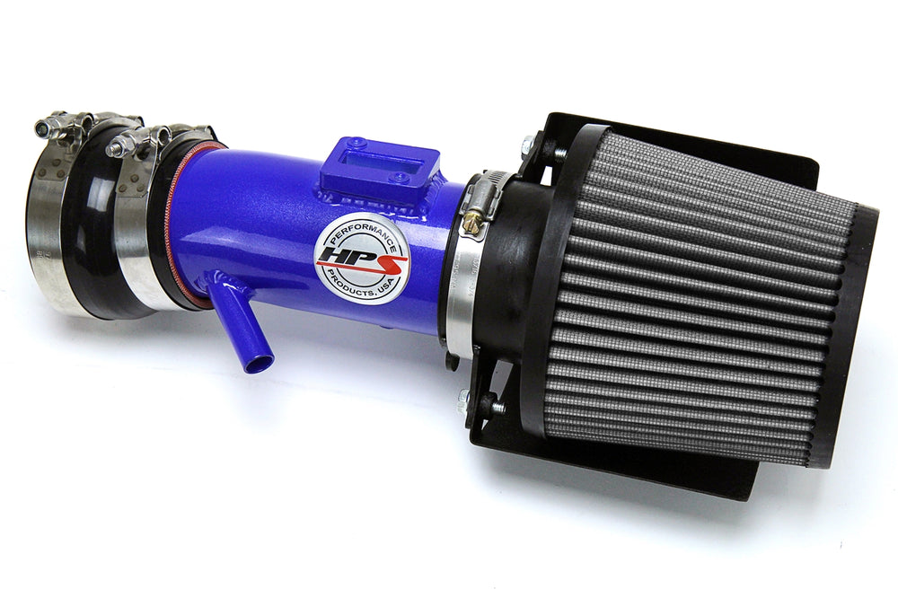 HPS Performance Air Intake Kit with Heat Shield Blue 827-680BL