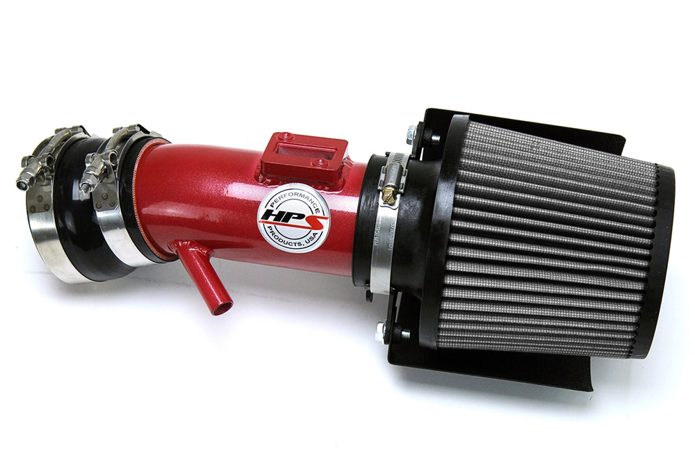 HPS Performance Air Intake Kit with Heat Shield Red 827-680R