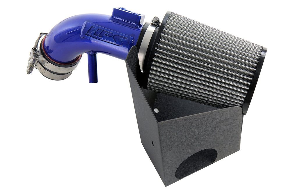 HPS Performance Air Intake Kit with Heat Shield Blue 827-694BL