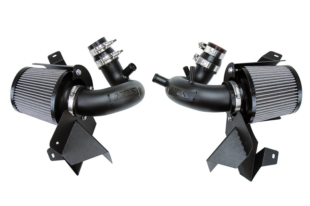 HPS Performance Air Intake Kit with Heat Shield Black 827-703WB