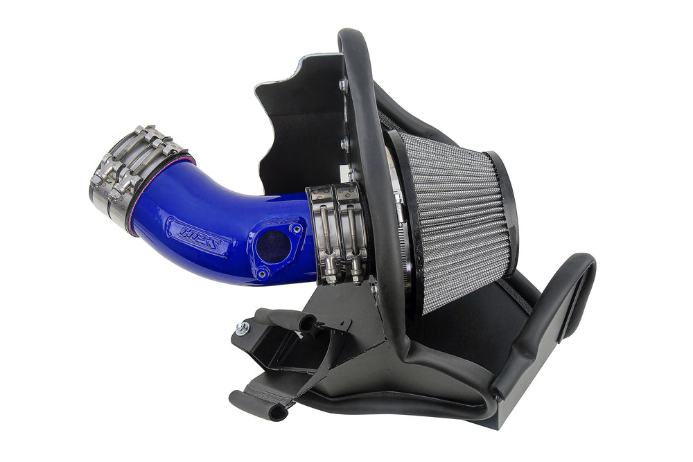 HPS Performance Air Intake Kit with Heat Shield Blue 827-717BL