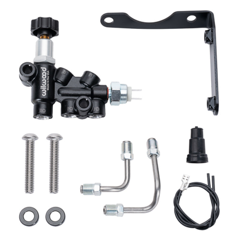 Wilwood Proportioning Valve - Knob Adjust 3/8-24 IF w/Mounting Bracket