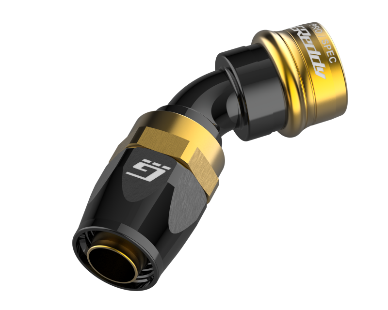 GReddy PRO/SPEC 45 Degree AN16Quick Release Hose End(s) Black/Gold