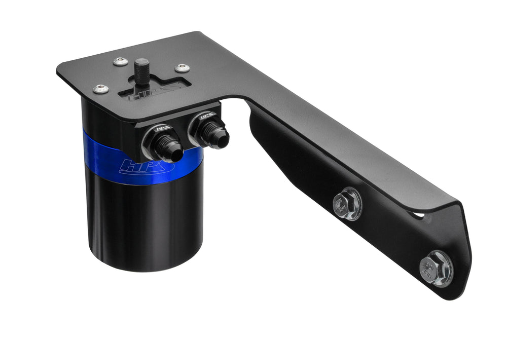 HPS Performance Billet Aluminum Oil Catch Can Kit Blue 860-021BL