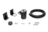 HPS Performance Aluminum Oil Catch Can Kit with 3/8" Barb Adapters and Rubber Hoses, Black, 861-501WB