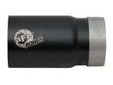 aFe MACH Force-Xp Universal Exhaust Tip 3-1/2 IN Inlet x 4 IN Outlet x 7 IN L Black Right Side Exit
