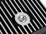aFe POWER Transmission Pan Ford Trucks 80-92 (AOD Transmission)- Black w/ Machined Fins