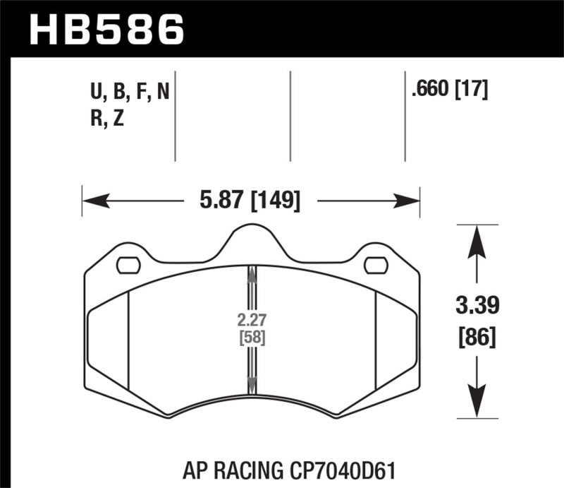 Hawk AP Racing CP7040 HP Plus Street Brake Pads