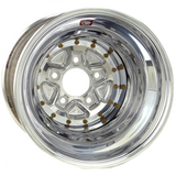Weld Alumastar Pro 16x16 / 5x5.5 / 5 BS / 3.5 HB - Black Center - Polished Shell - DBL Wheel
