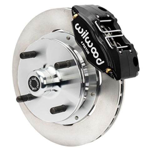Wilwood 73-76 Porsche 914 Front Powerlite Brake Kit Plain Face - Black