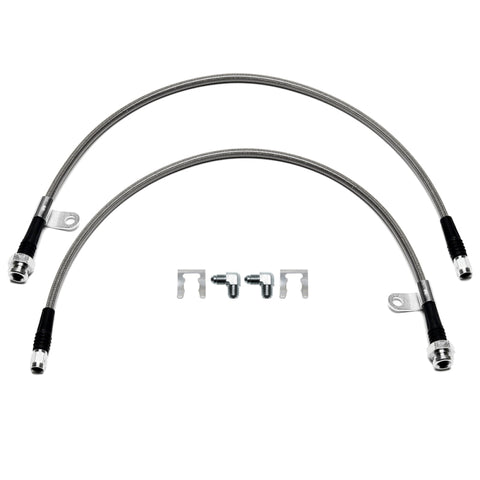 Wilwood 23in OAL Flexline M10x1.0 Hose to -3 w/ Bracket