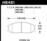 Hawk 02-03 Hyundai Santa Fe 2.4L Base OE Incl.Clips Shims Front ER-1 Brake Pads