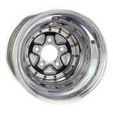 Weld Alumastar Pro 16x16 / 5x5.5 / 5 BS / 3.5 HB - Black Center - Polished Shell - DBL Wheel