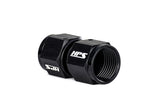 HPS Performance Straight -12 AN Female to Female Swivel Coupling Adapter, Aluminum, Black