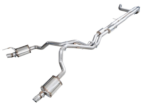 AWE Tuning 2021+ Cadillac Escalade 6.2L ESV 0FG Dual Exit Exhaust System (Reuses OE Tips)