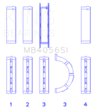 King Engine Bearings Ford 155 (Size +0.75mm) Main Bearing Set