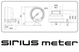 GReddy Sirius Meter - Water Temp 0/120 (Deg.C) 74mm Analog Gauge (w/Water Temp Sensor & Harness Set)