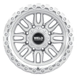 Weld Off-Road Swift 17x9in - 8x180 BP - ET-12 - 124.3mm CB - Gloss Silver Machined Wheel & Ring