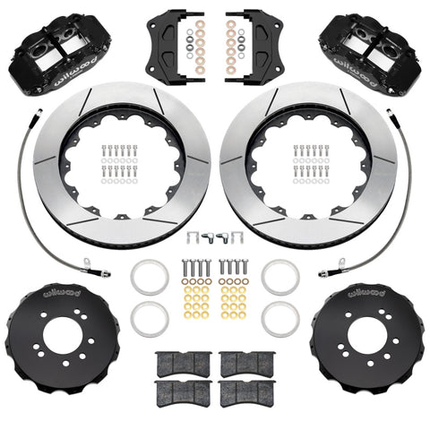 Wilwood 89-98 Nissan 240SX/89-94 Skyline/90-96 300ZX Superlite 6R Fr BBK w/ 14in SLT Rotors - Black