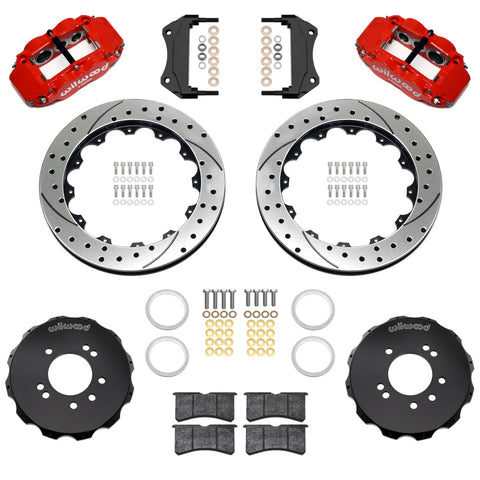 Wilwood 89-98 Nissan 240SX/89-94 Skyline/90-96 300ZX Superlite 6R Fr BBK w/ 12.88in D/S Rotors - Red