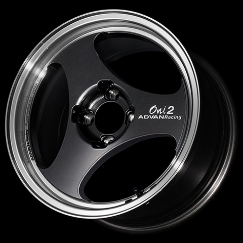 Advan ONI2 15x5.5 / +45 Offset / 4x100 / 63mm Bore / Machining and Black Gunmetallic