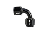 HPS Performance 90 Degree -12 AN Female to Female Swivel Coupling Adapter Aluminum Black