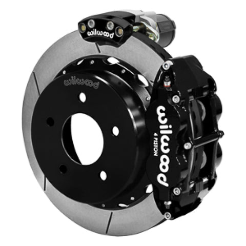 Wilwood 88-98 GM C1500 Superlite Rear Electronic Parking Brake Kit 12.88in Rotor 3.25in Offset - Blk