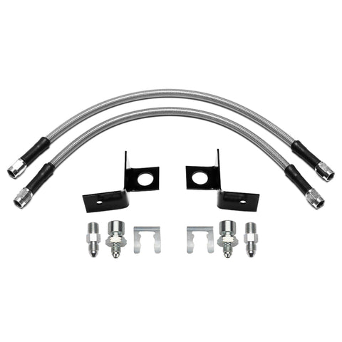 Wilwood flexline kit 14IN -3 hose M1.5 IF 1/8-27 NPT W/BRACKET