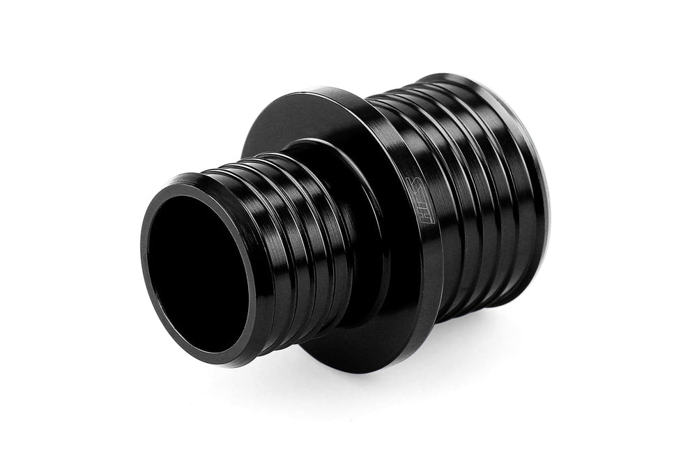 HPS 5/8 inch - 3/4 inch 16mm - 19mm Billet 6061 Aluminum Joiner Hose Union Connector Black