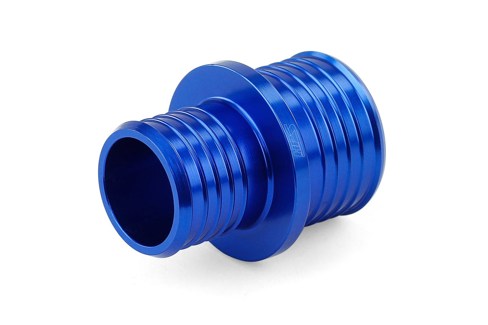 HPS 1-3/8 inch - 1-1/2 inch 35mm - 38mm Billet 6061 Aluminum Joiner Hose Union Connector Blue